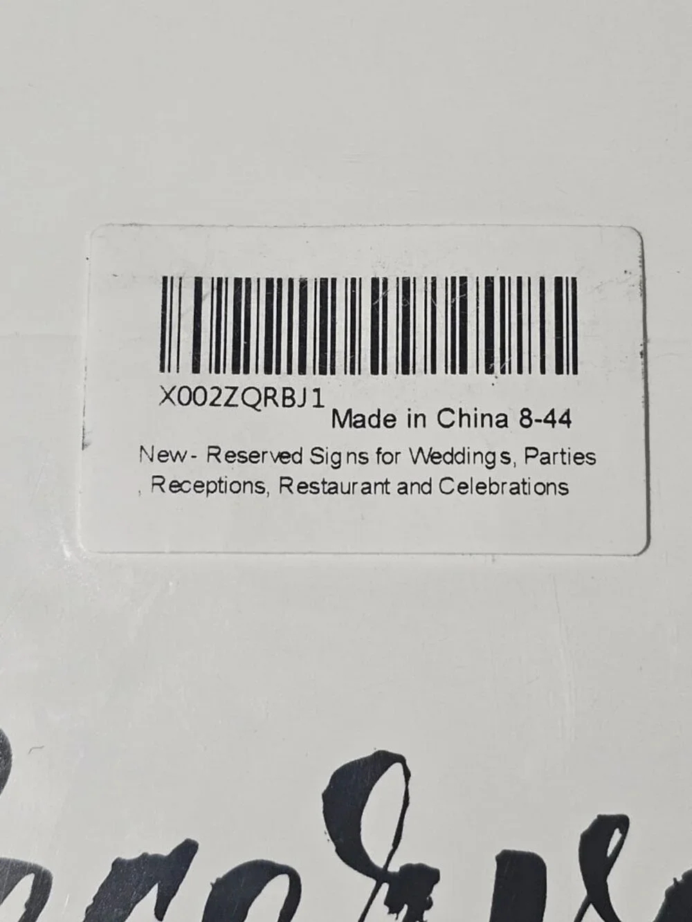 Wedding & Party Reserved Signs - 10 Pack, 4 x 6 Inches NWT